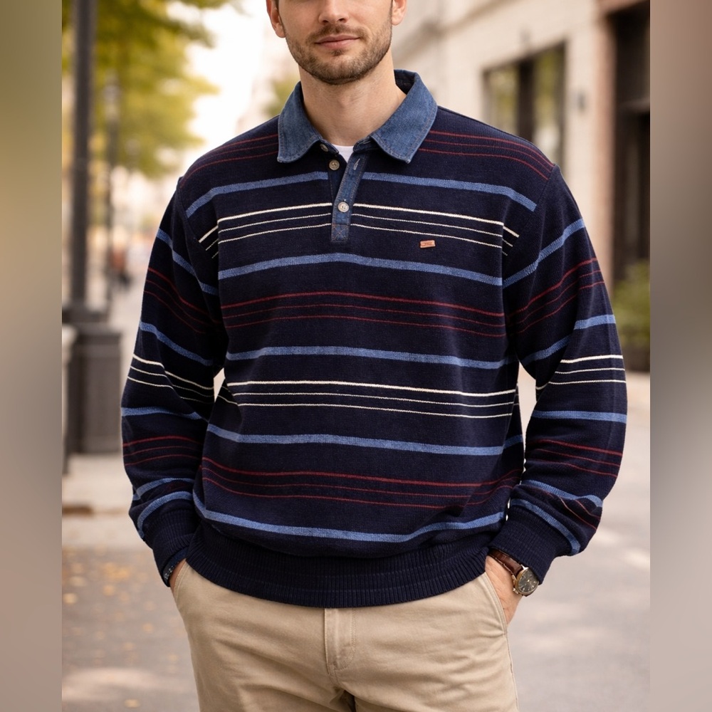 Men's Striped Crewneck Sweater size‎ large